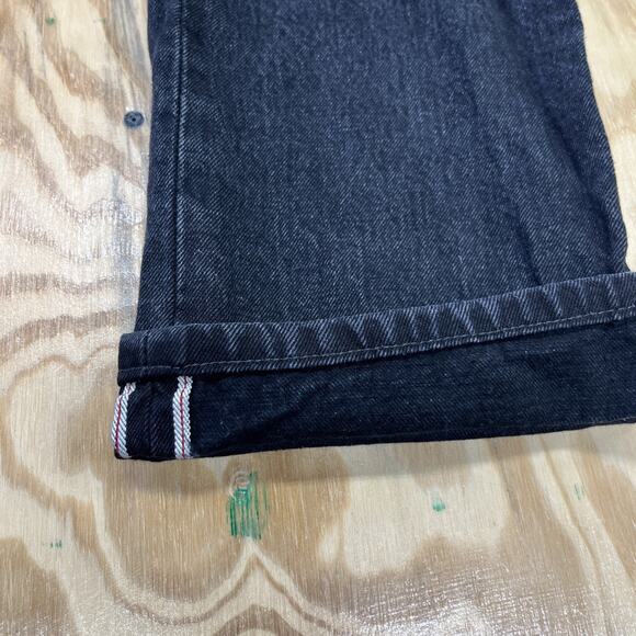 Levi’s 501 Original Button Fly Big E Black Denim Selvedge Men's 32x32 Jeans - Picture 2 of 16